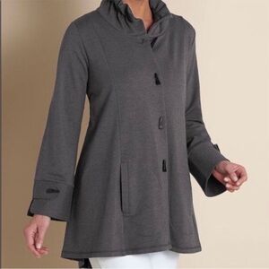 Soft Surroundings LA Parisienne Blue Toggle Button Up Jacket